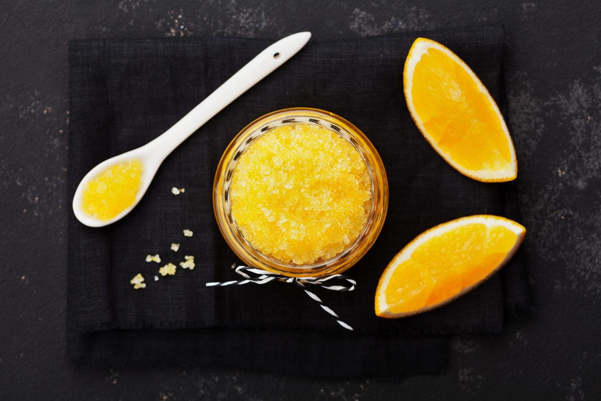 peeling cukrowy z pomarańczą