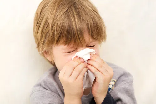 Inhalacje na katar z soli fizjologicznej 