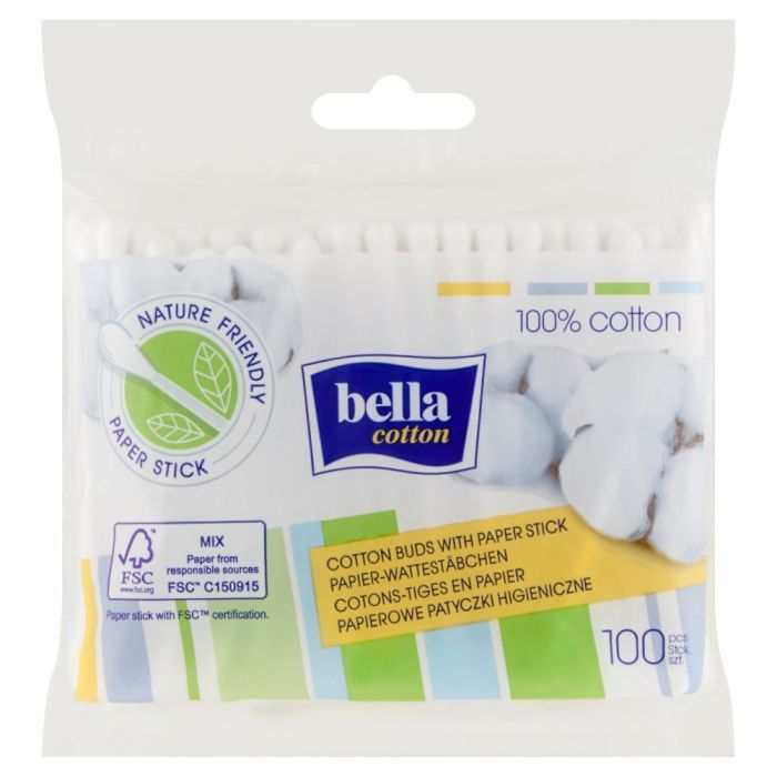 Bella, patyczki higieniczne, 100 szt. (folia)
