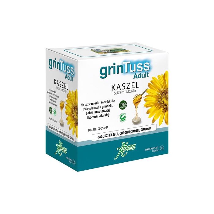 GrinTuss Adult, tabletki do ssania, 20 szt.