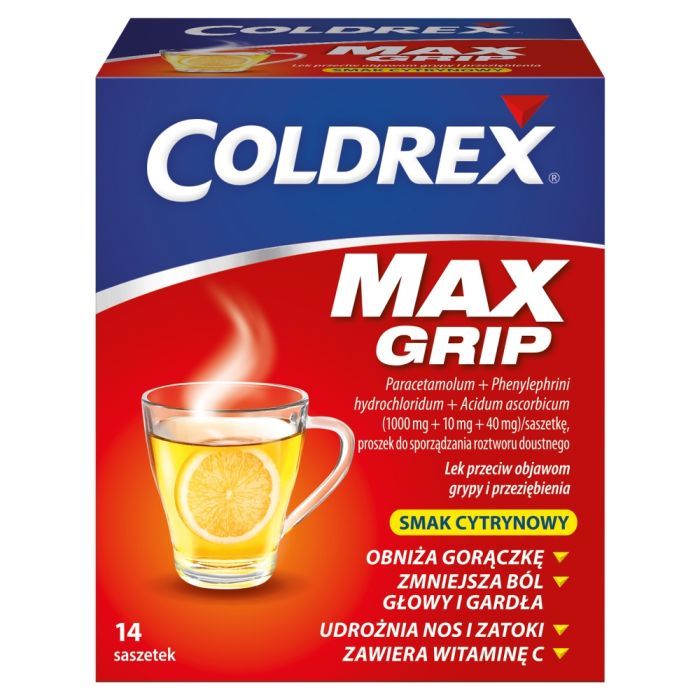 Coldrex MaxGrip, prosz.d/sp.roztw.doustn.,14 sasz.