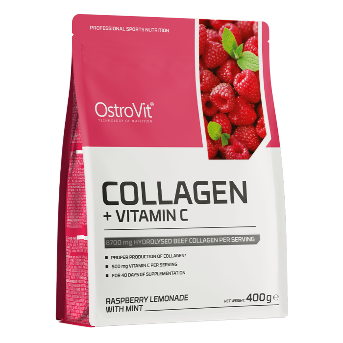 OstroVit Collagen + Vitamin C, (raspberry lemonade-mint), 400 g  