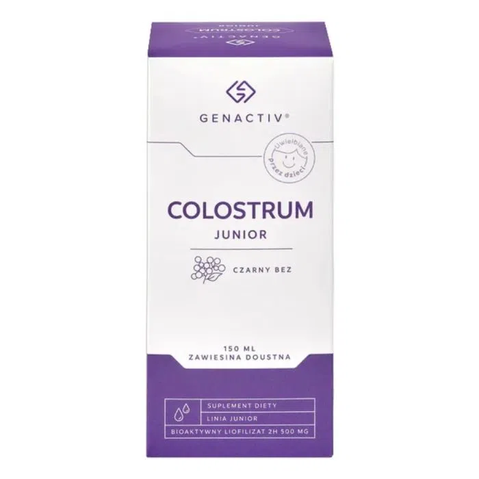 Colostrum Junior Czarny Bez Genactiv, zawiesina, 150 ml