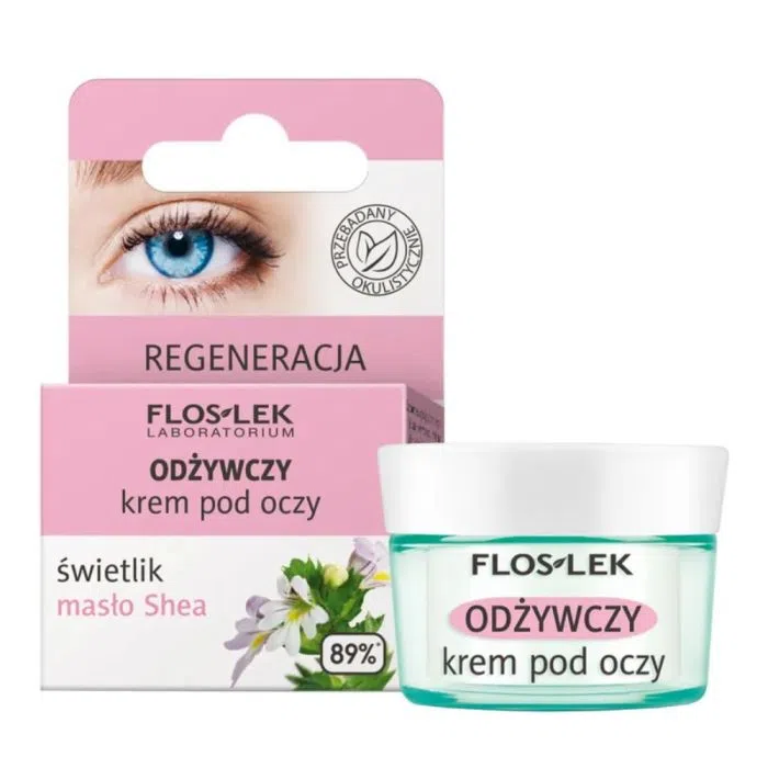 Flos-Lek Regener., krem,p/oczy,odzyw,swiet.,maslo Shea,15ml