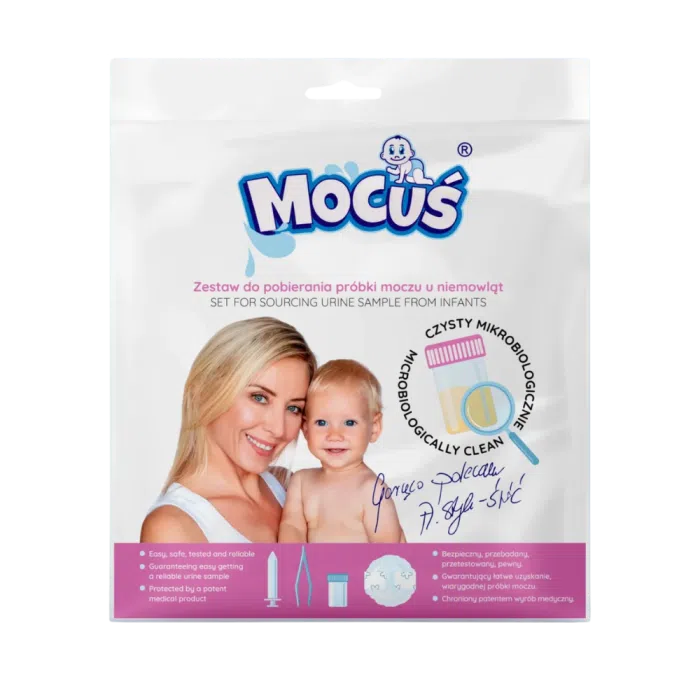 Mocuś, zestaw, do pobierania moczu dla niemowląt, 1 szt.