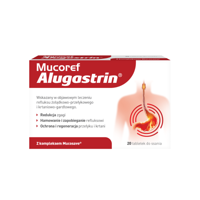 Mucoref Alugastrin, tabletki do ssania, 20 szt.