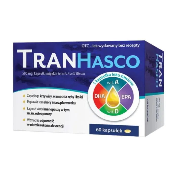 Tran Hasco, 500 mg, kapsułki miękkie, 60 szt.