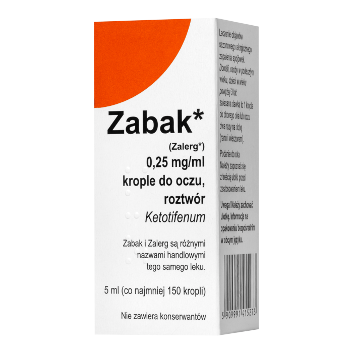 Zabak (Zalerg), 0,25 mg/ml, krople do oczu