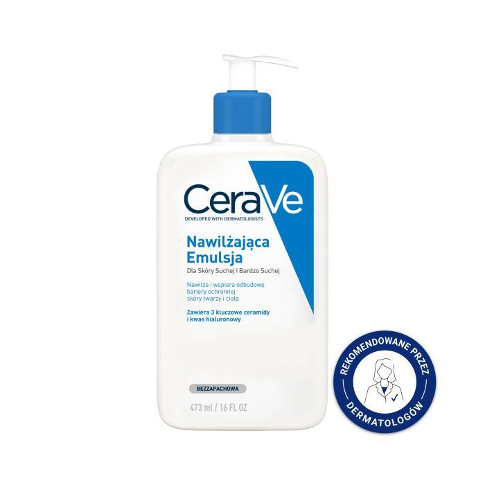 CeraVe, nawilżająca emulsja dla skóry suchej i bardzo suchej, 473 ml