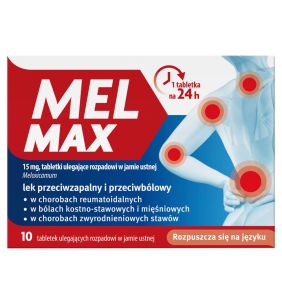 Mel Max, 15 mg, tabl.uleg.rozp.w j.ustn., 10 szt