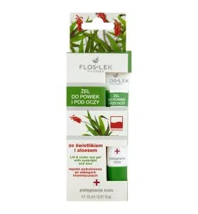 Flos-Lek Pharma, żel do powiek i pod oczy, ze świetlikiem i aloesem, 15 ml