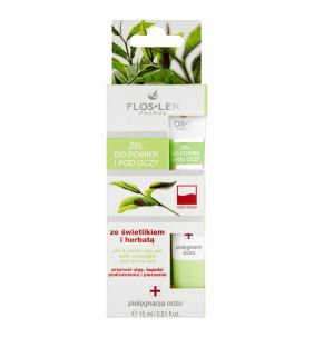 Flos-Lek Pharma, żel do powiek i pod oczy, ze świetlikiem i herbatą, 15 ml