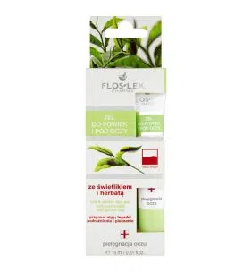 Flos-Lek Pharma, żel do powiek i pod oczy, ze świetlikiem i herbatą, 15 ml