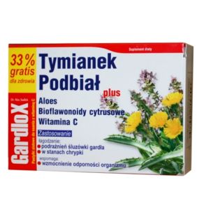 Tymianek i Podbiał plus, pastylki do ssania, 16 szt. + 8 szt. GRATIS