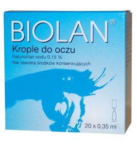 Biolan 0,15%, krople do oczu, 0,35 ml, 20 minimsów