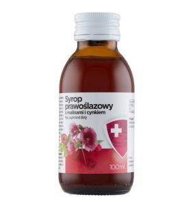 Syrop prawoslazowy z malinami i cynkiem, 100 ml