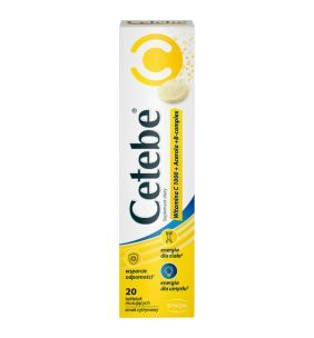 Cetebe Witamina C 1000+Acerola+B-complex, tabl.musuj.,20szt