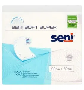 Seni Soft Super, podkłady higieniczne, 90 cm x 60 cm, 30 szt.