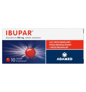 Ibupar, 200 mg, tabletki drażowane, 10 szt.