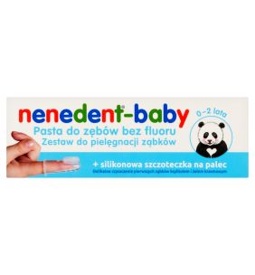 Nenedent Baby, pasta do zębów bez fluoru, 20 ml + szczoteczka