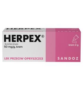 HERPEX, 50 mg/g, krem, 2 g