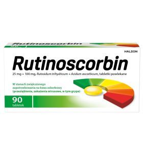 Rutinoscorbin, tabletki powlekane, 90 szt.