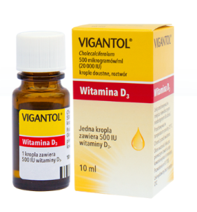 Vigantol, 20 000 j.m./ml, krople doustne, 10 ml