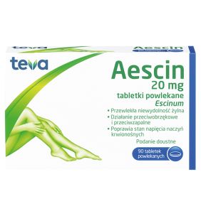 Aescin, 20 mg, tabletki powlekane, 90 szt.