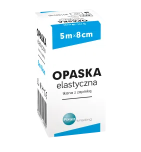 Opaska elastyczna, tkana, z zapinką, 5 m x 8 cm, 1 szt. (Paso)
