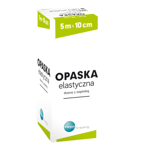 Opaska elastyczna, tkana, z zapinką, 5 m x 10 cm, 1 szt. (Paso)
