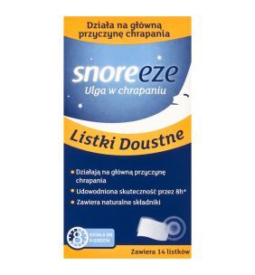 Snoreeze, listki doustne, ulga w chrapaniu, 14 szt.
