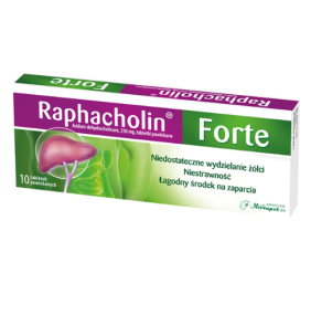 Raphacholin forte, 250 mg, tabletki powlekane, 10 szt.