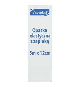 Viscoplast, opaska elastyczna z zapinką, 5 m x 12 cm, 1 szt.