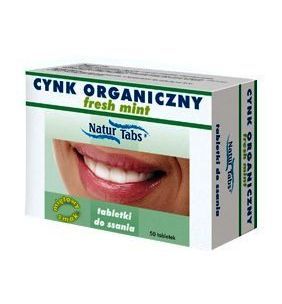 Cynk Organiczny Naturtabs Fresh Mint, tabletki do ssania, 50 szt.