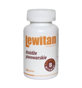 Lewitan, drożdże piwowarskie, tabletki, 200 szt.