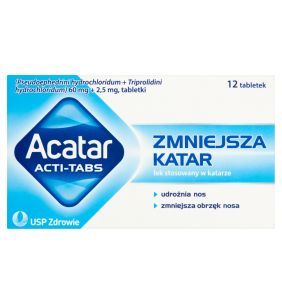 Acatar Acti Tabs, 60 mg + 2,5 mg, tabletki, 12 szt.