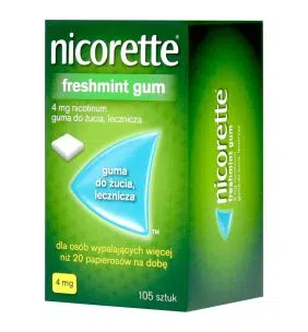 Nicorette Freshmint Gum, 4 mg, guma do żucia, 105 szt.