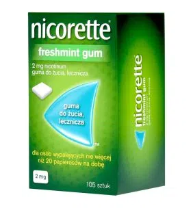 Nicorette Freshmint Gum, 2 mg, gumy do żucia, 105 szt.