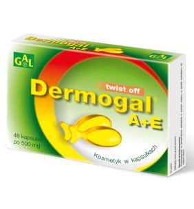 Gal Dermogal A + E, twist off, kosmetyki w kapsułkach, 48 szt.