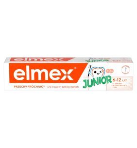 Elmex Junior, pasta do zębów z aminofluorkiem, dla dzieci 6-12 lat, 75 ml