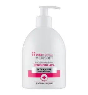 Anida Medi Soft, emulsja do rąk i ciała z woskiem pszczelim, regenerująca, 500 ml