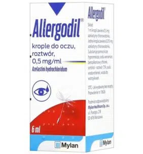 Allergodil, 0,5 mg /ml, krople do oczu, 6 ml