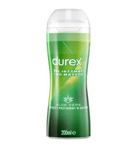 Durex Play 2w1 Massage Lube, żel do masażu i nawilżający żel intymny z kojącym aloesem, 200 ml