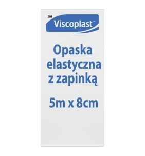 Viscoplast, opaska elastyczna z zapinką, 5 m x 8 cm, 1 szt.