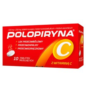 Polopiryna C, tabletki musujące, 10 szt.