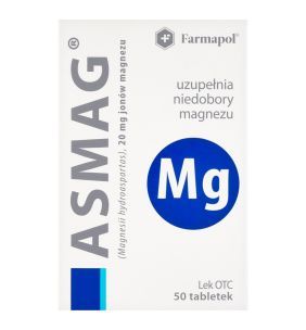 Asmag, 20 mg jonów magnezu, tabletki, 50 szt.
