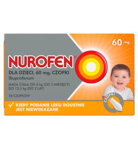Nurofen dla dzieci, 60 mg, czopki, 10 szt.