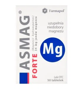 Asmag forte, 500 mg (34 mg Mg2+), tabletki, 50 szt.