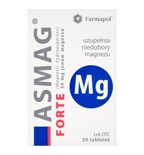 Asmag forte, 500 mg (34 mg Mg2+), tabletki, 50 szt.