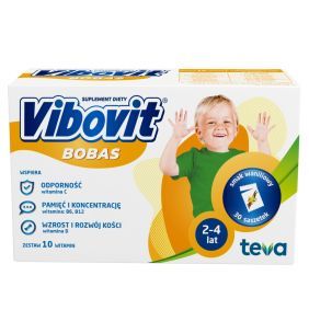 Vibovit Bobas, 2 g, proszek, smak waniliowy, 30 saszetek